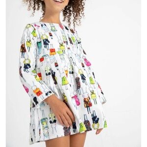 Lola + THE BOYS Fashionista Bunny Dress Long Sleeve, Size 2/3T (Z3)